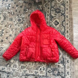 FP Movement by Free People Bright Red Hooded Puffer Jacket women S